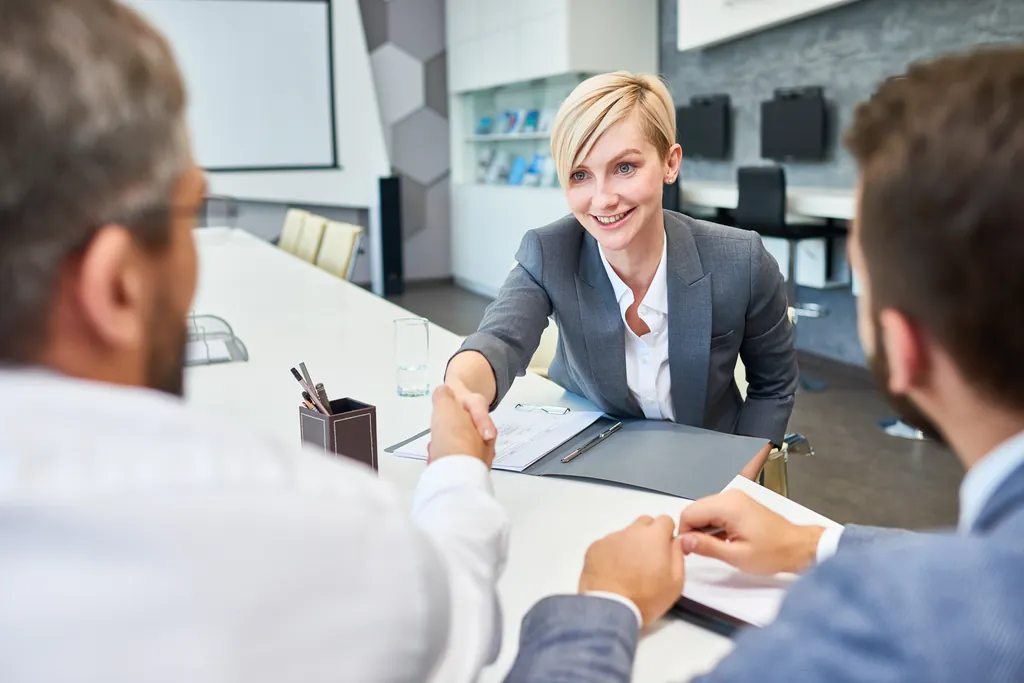 Interview handshake